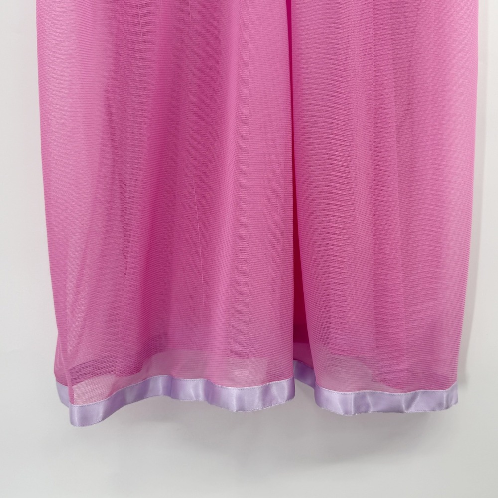 Vintage Y2K Cacique Babydoll Sheer Mesh Top / Mini Dress in Pink Size 18/20 - Picture 5 of 6